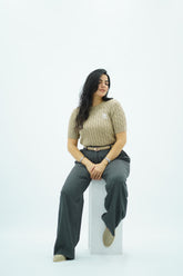 Pull demi-manche style polo