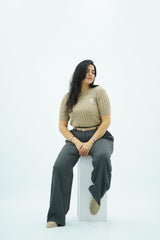 Pull demi-manche style polo