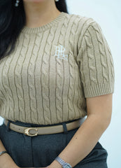 Pull demi-manche style polo