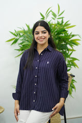 Chemises En lin Rayé -- Multi-Couleurs