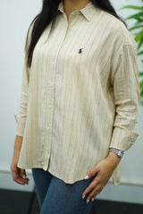 Chemises En lin Rayé -- Multi-Couleurs