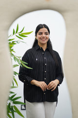 Chemises En lin Rayé -- Multi-Couleurs