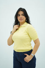 T-shirts à col polo texturé --- Multi-couleurs