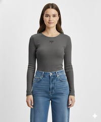 Bodys Côtelé Tommy à Manches Longues