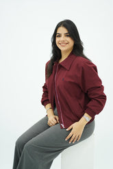 Bomber chic à zip – Style urbain élégant