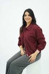 Bomber chic à zip – Style urbain élégant