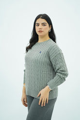 Pulls col rond en maille torsadée – Multi-Couleurs