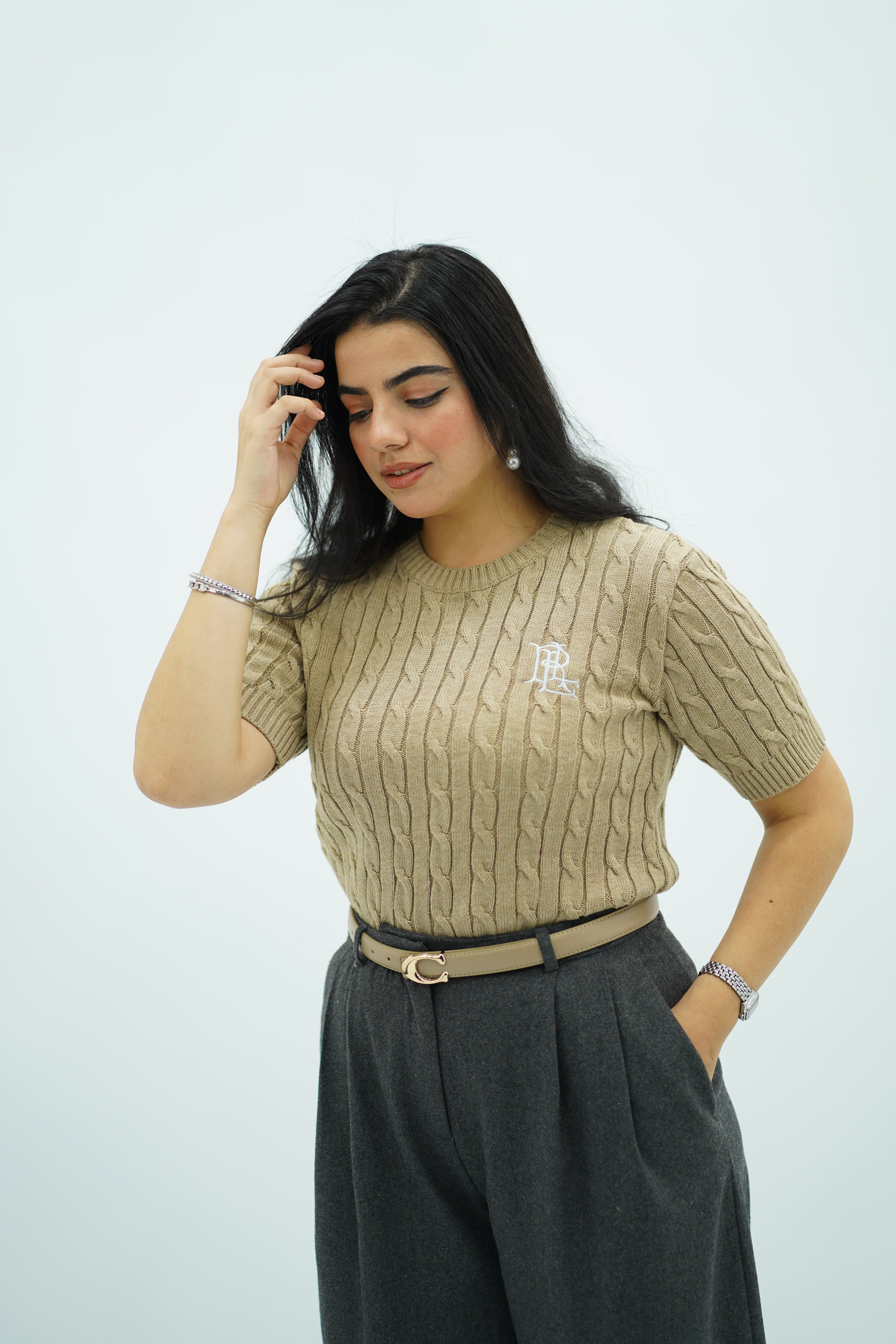 Pull demi-manche style polo