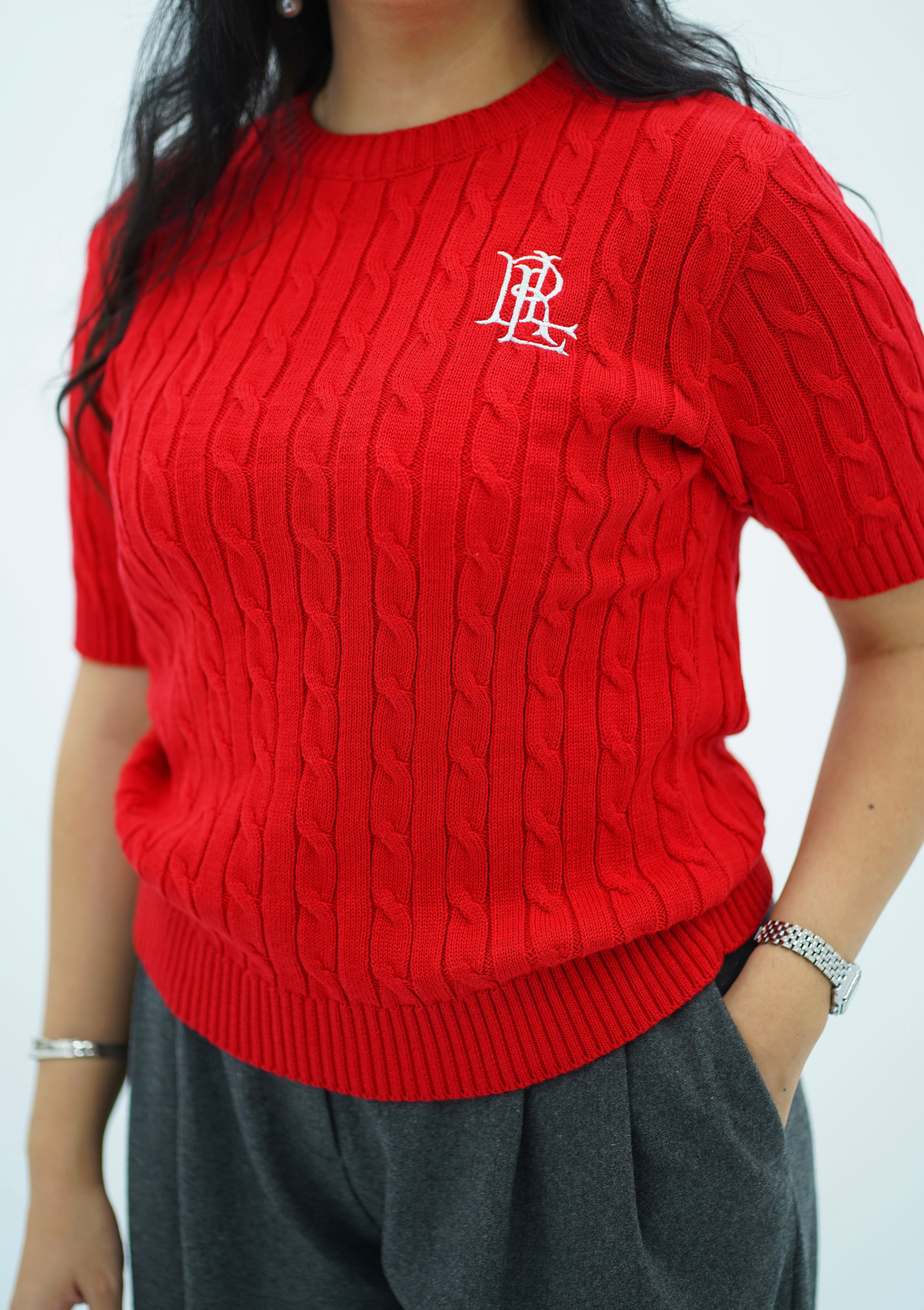 Pull demi-manche style polo