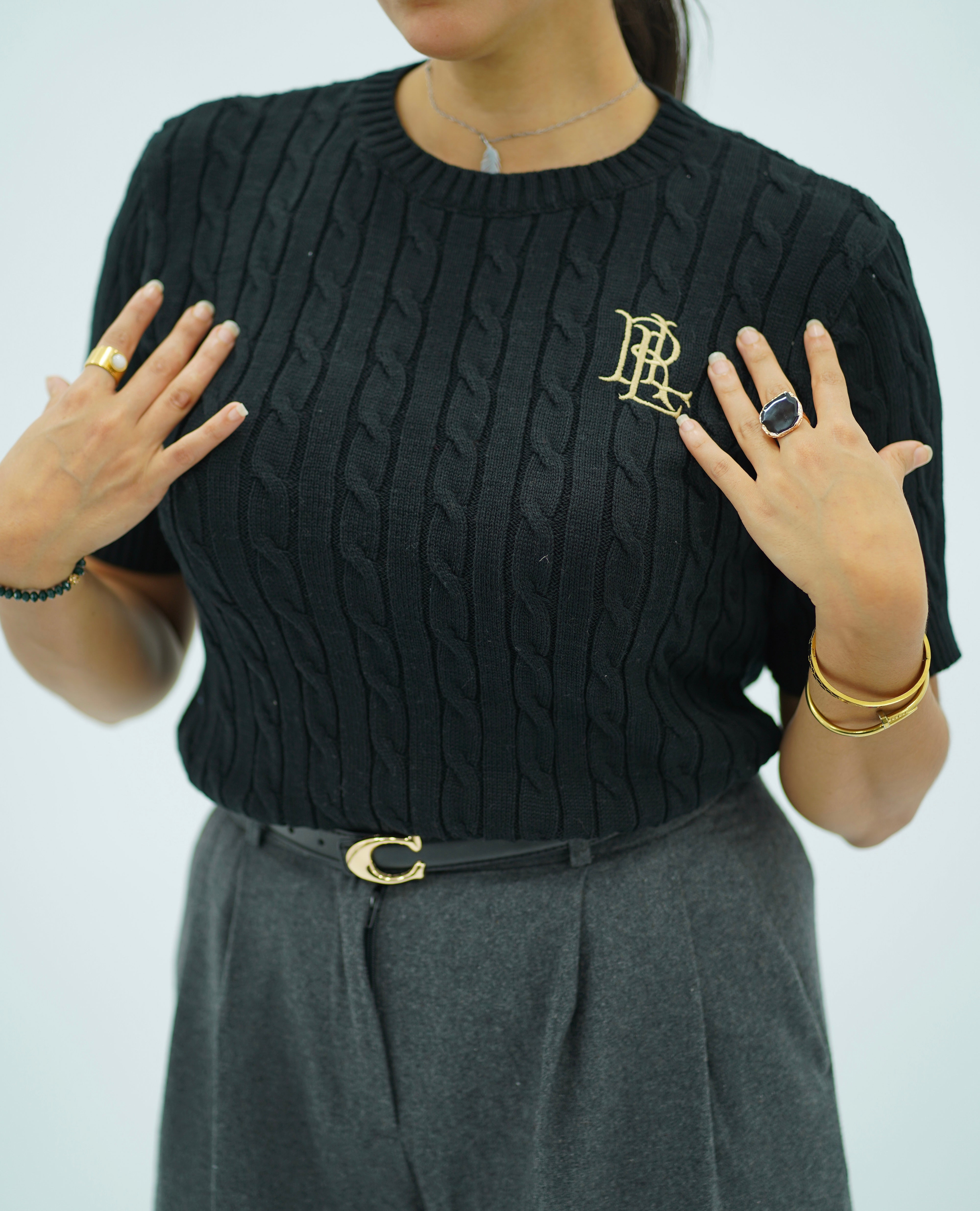 Pull demi-manche style polo