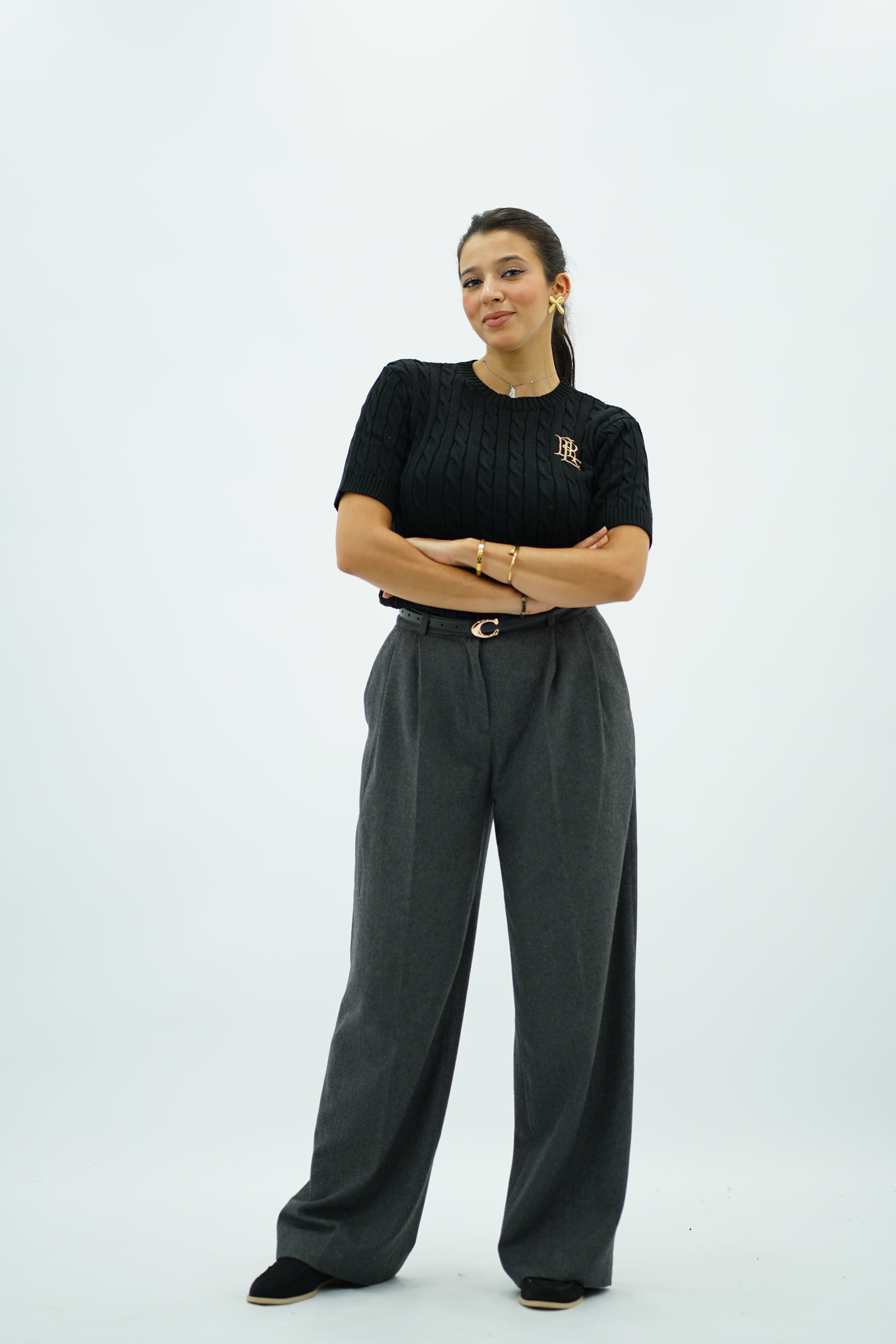 Pull demi-manche style polo