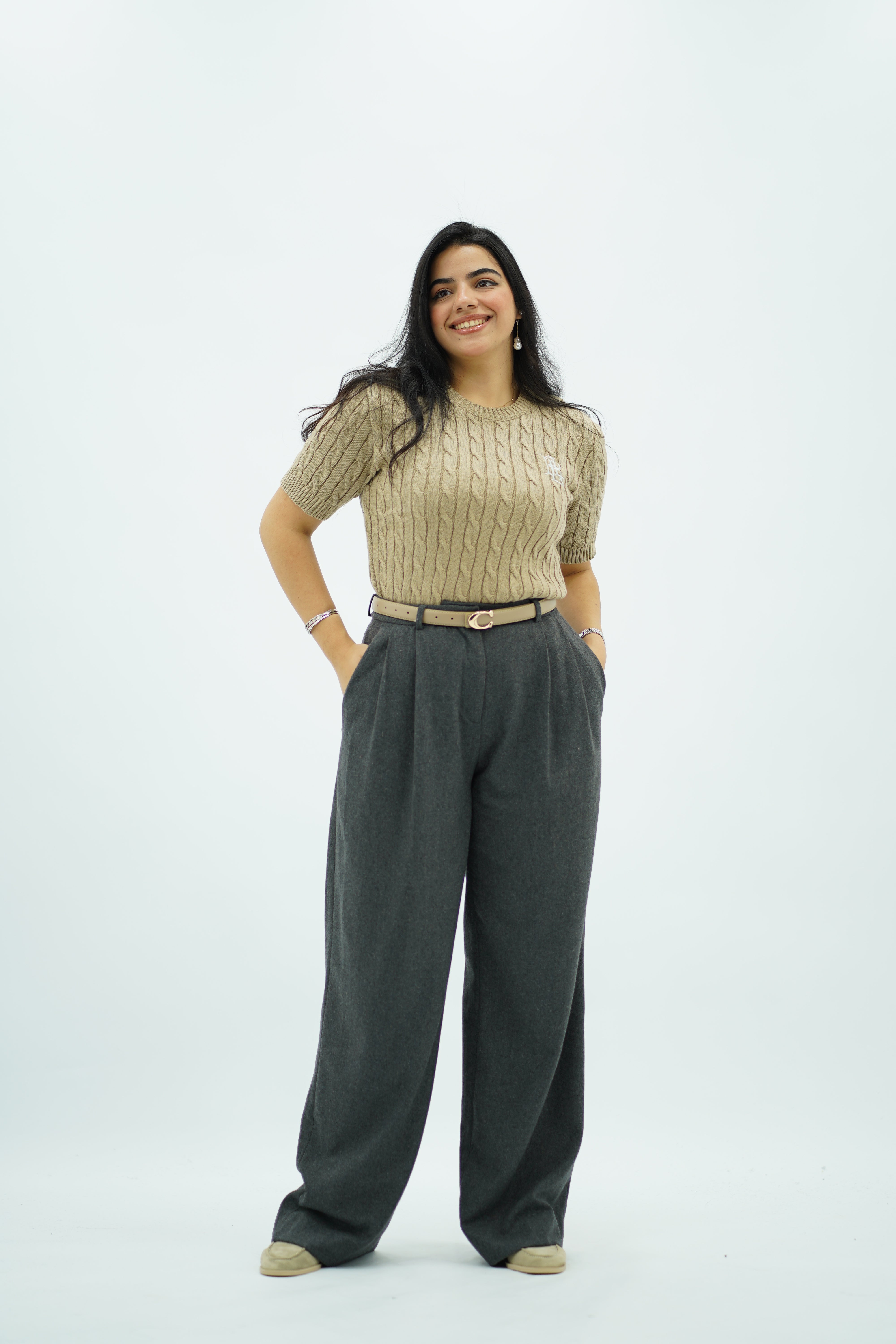 Pull demi-manche style polo