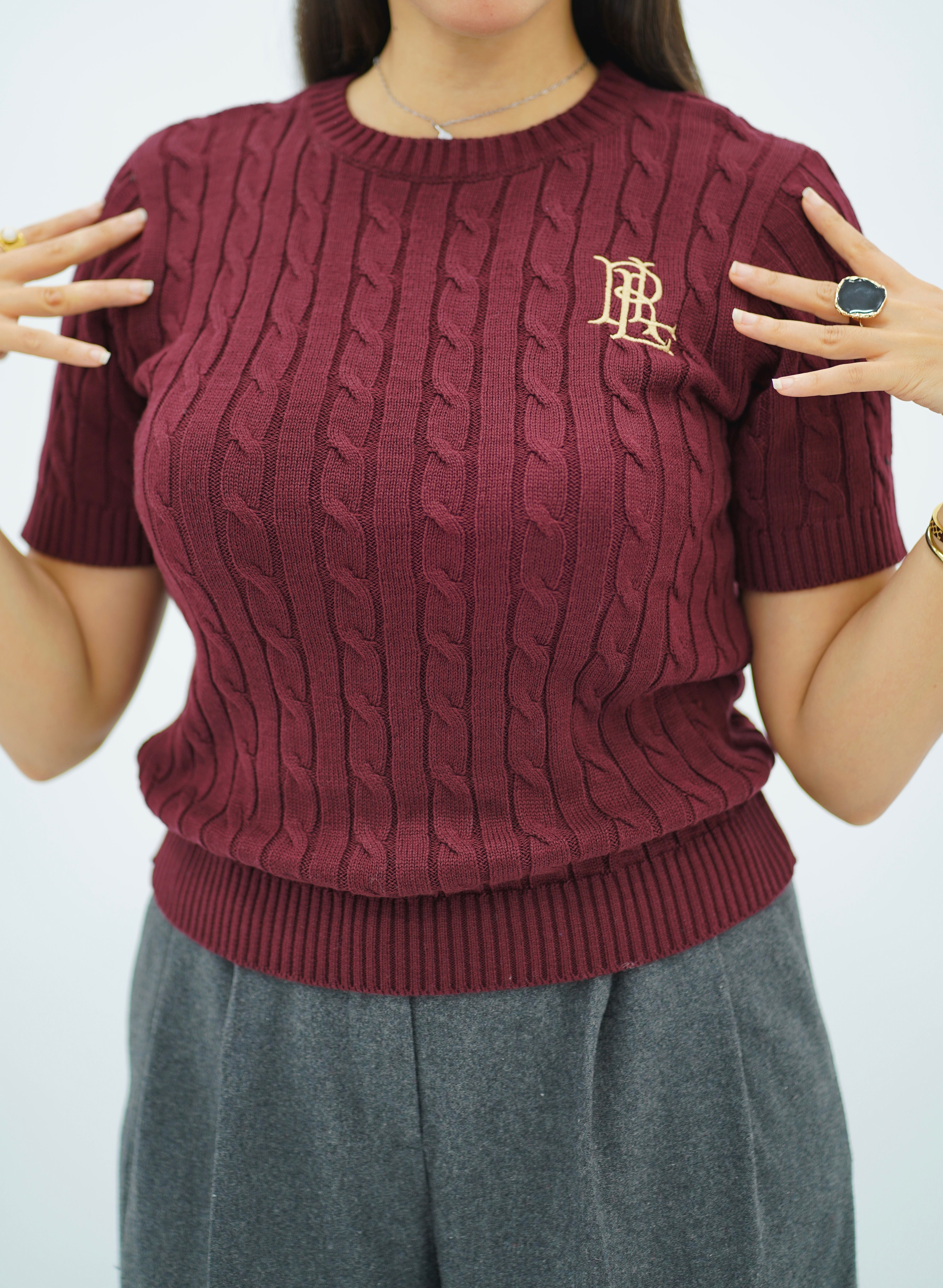 Pull demi-manche style polo