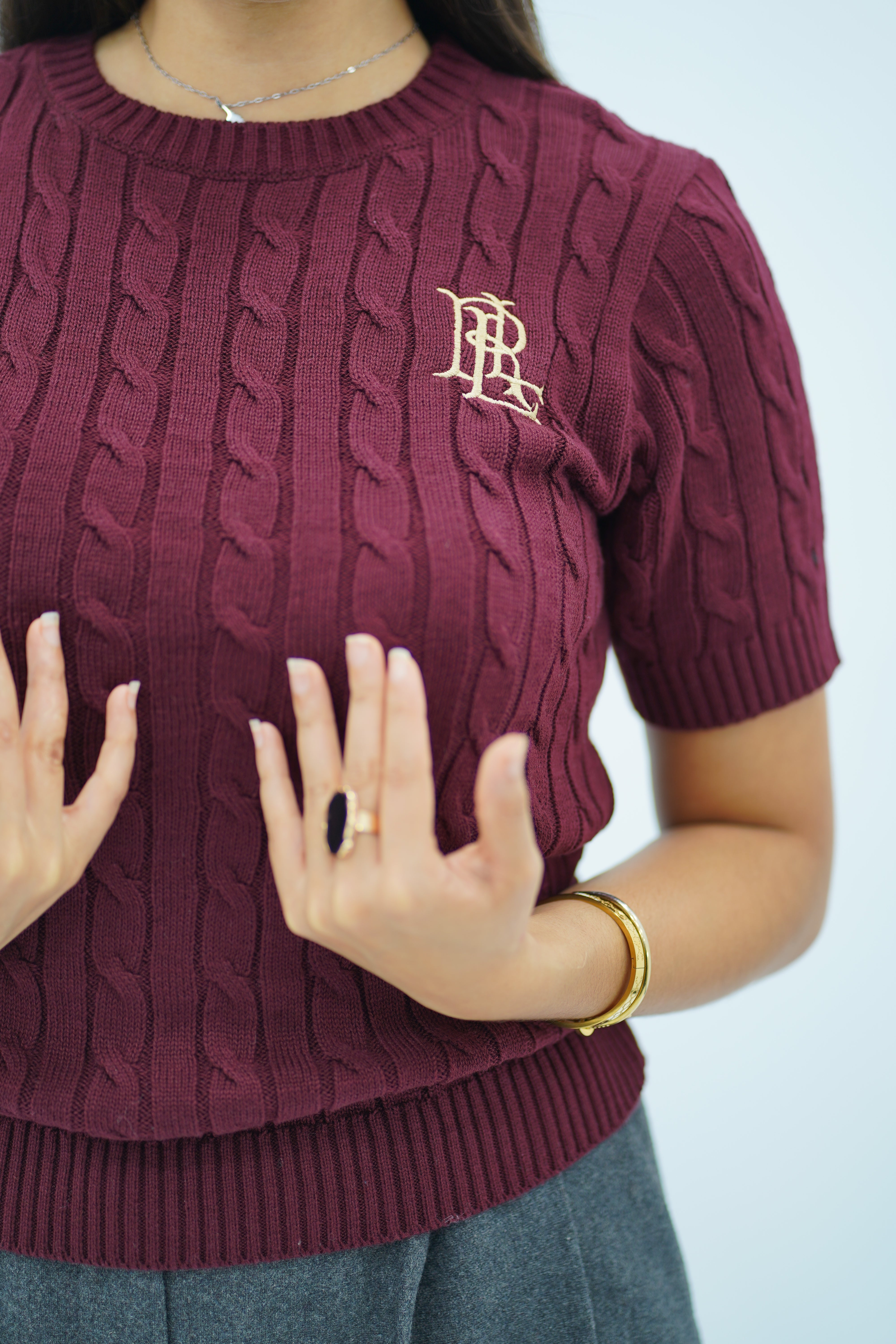 Pull demi-manche style polo