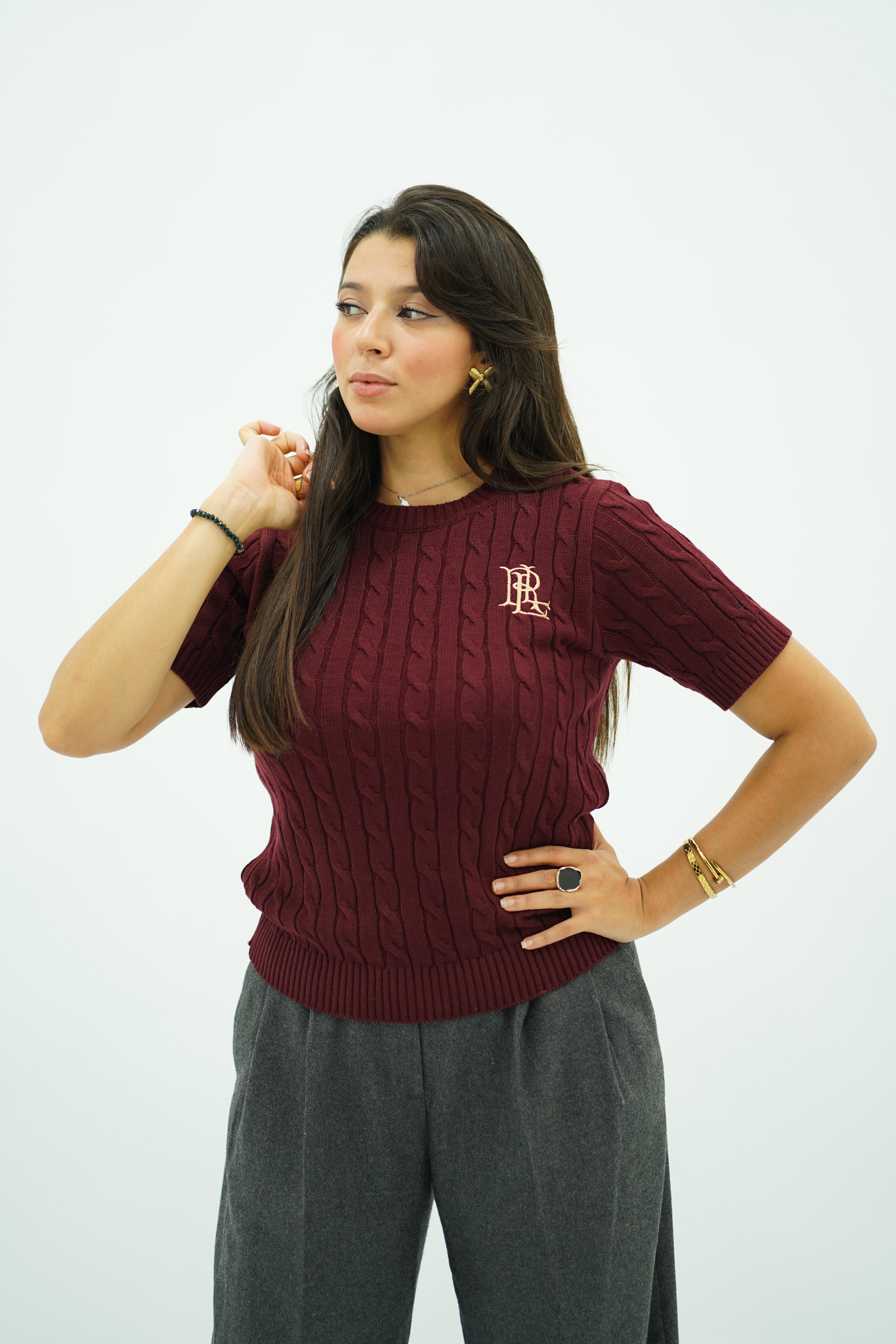 Pull demi-manche style polo