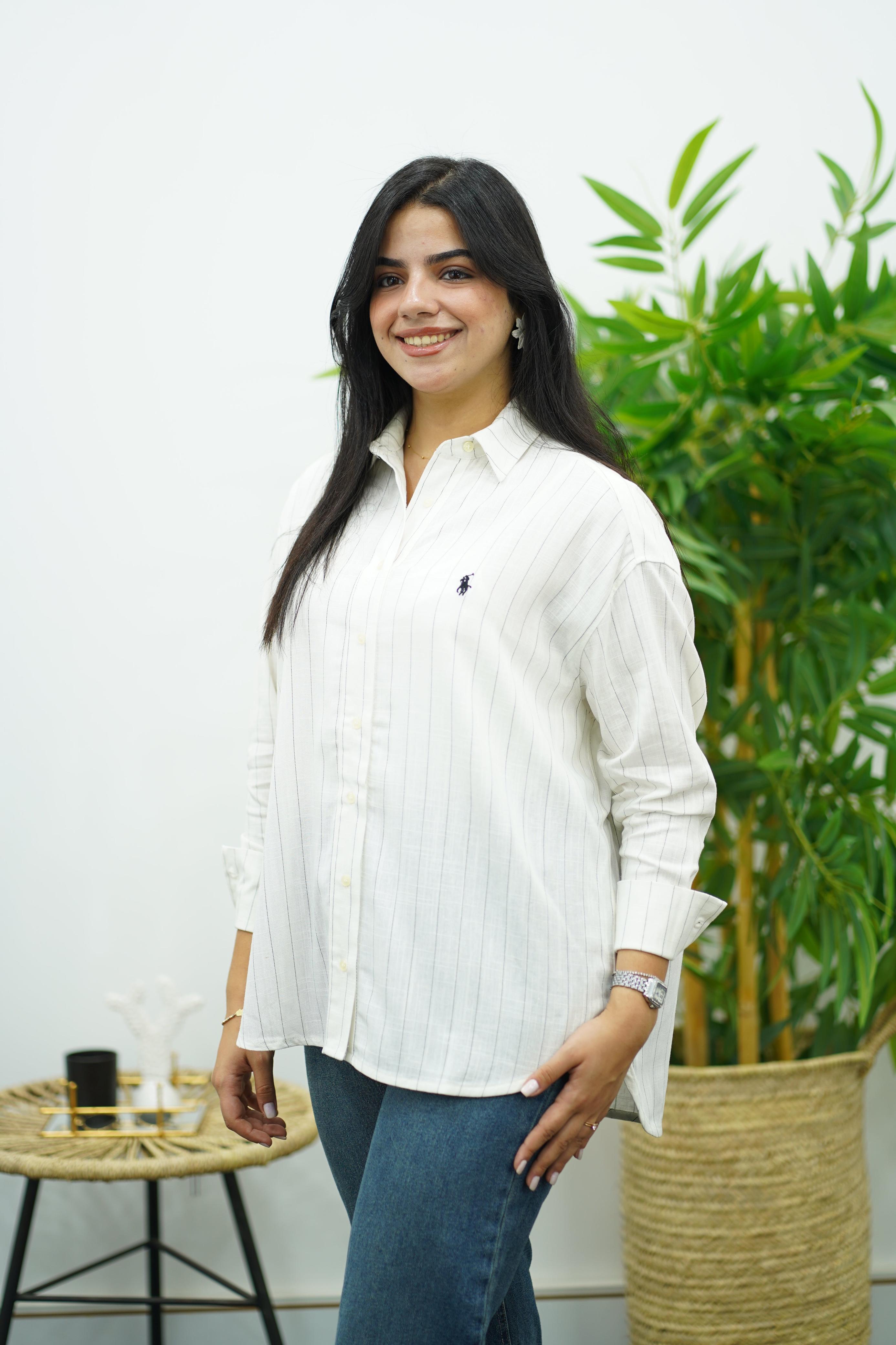 Chemises En lin Rayé -- Multi-Couleurs