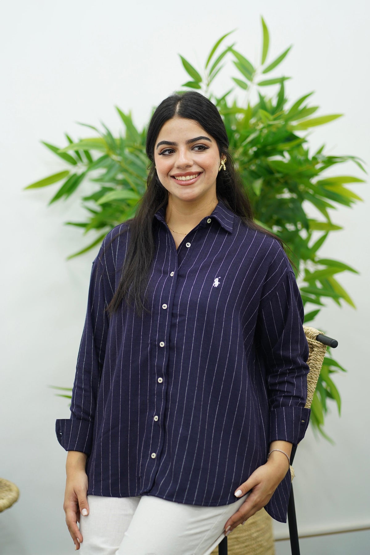 Chemises En lin Rayé -- Multi-Couleurs