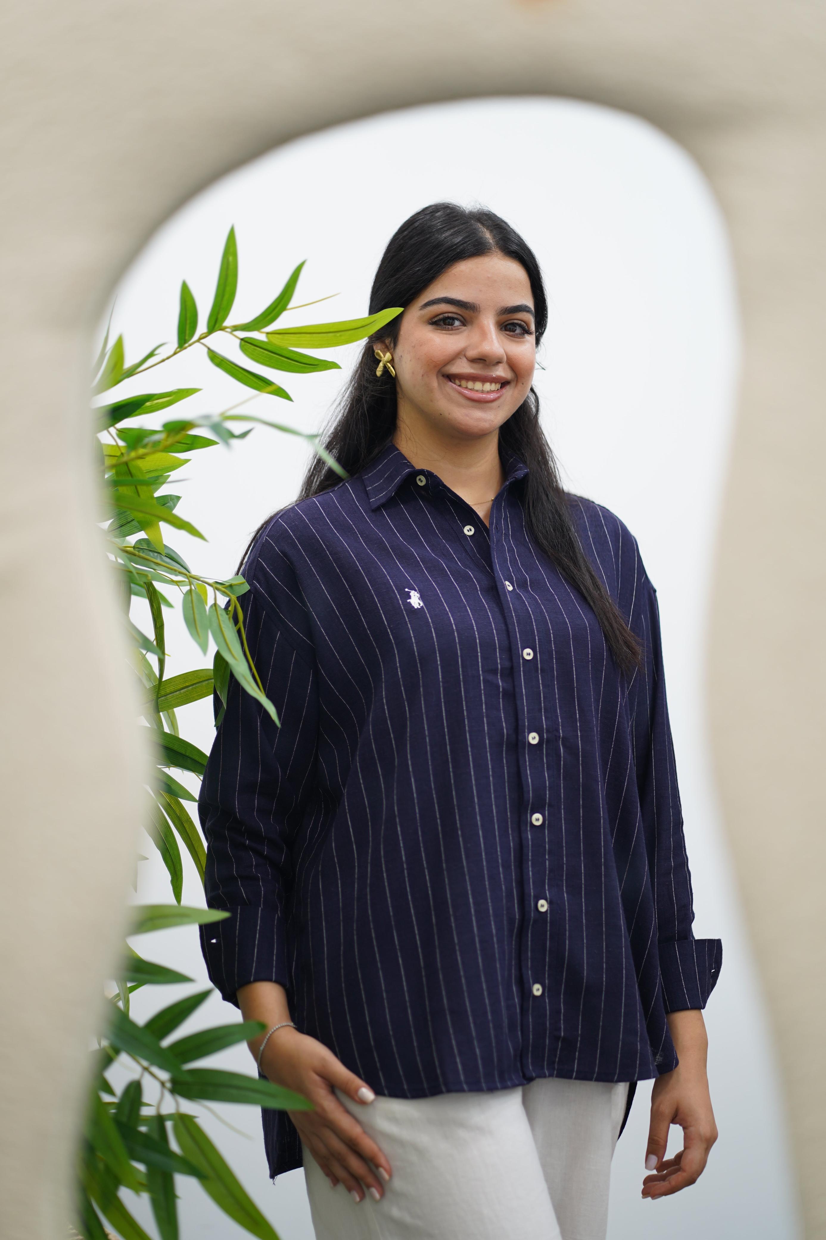 Chemises En lin Rayé -- Multi-Couleurs