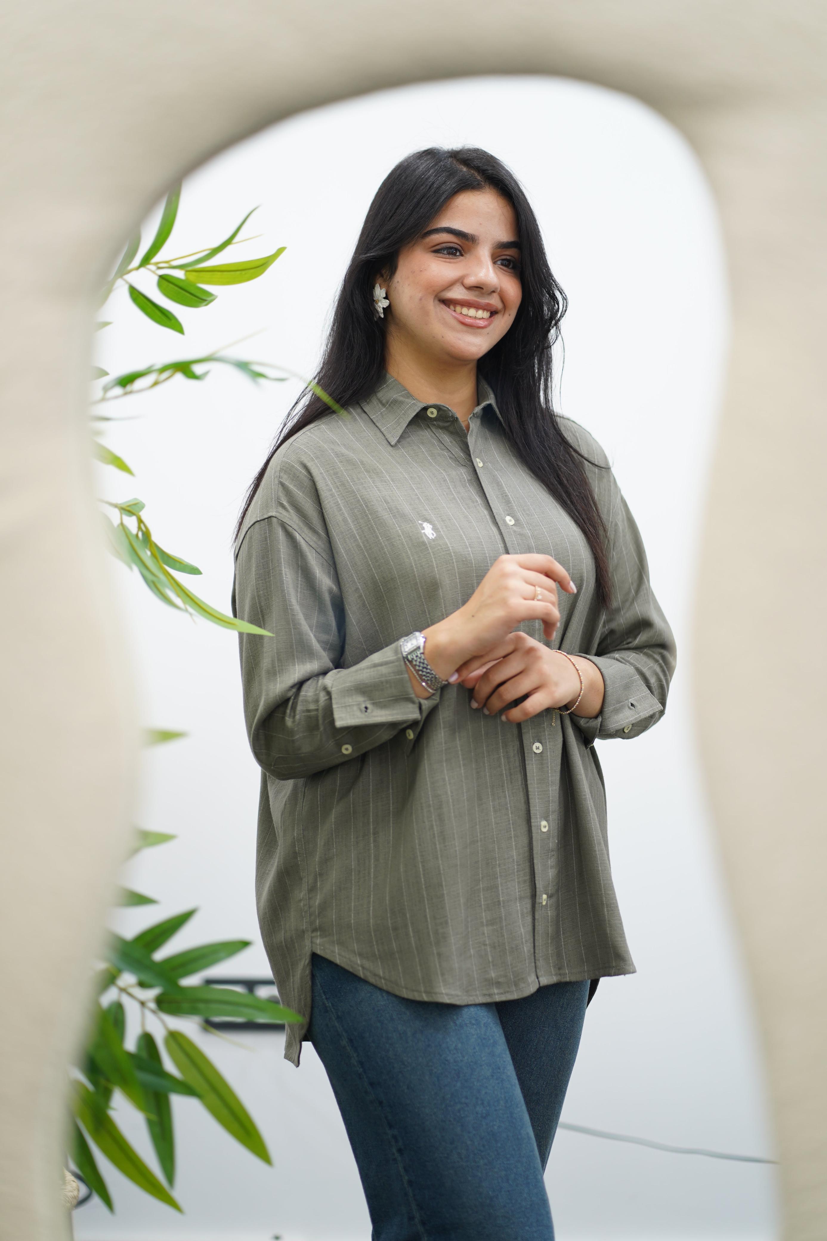 Chemises En lin Rayé -- Multi-Couleurs