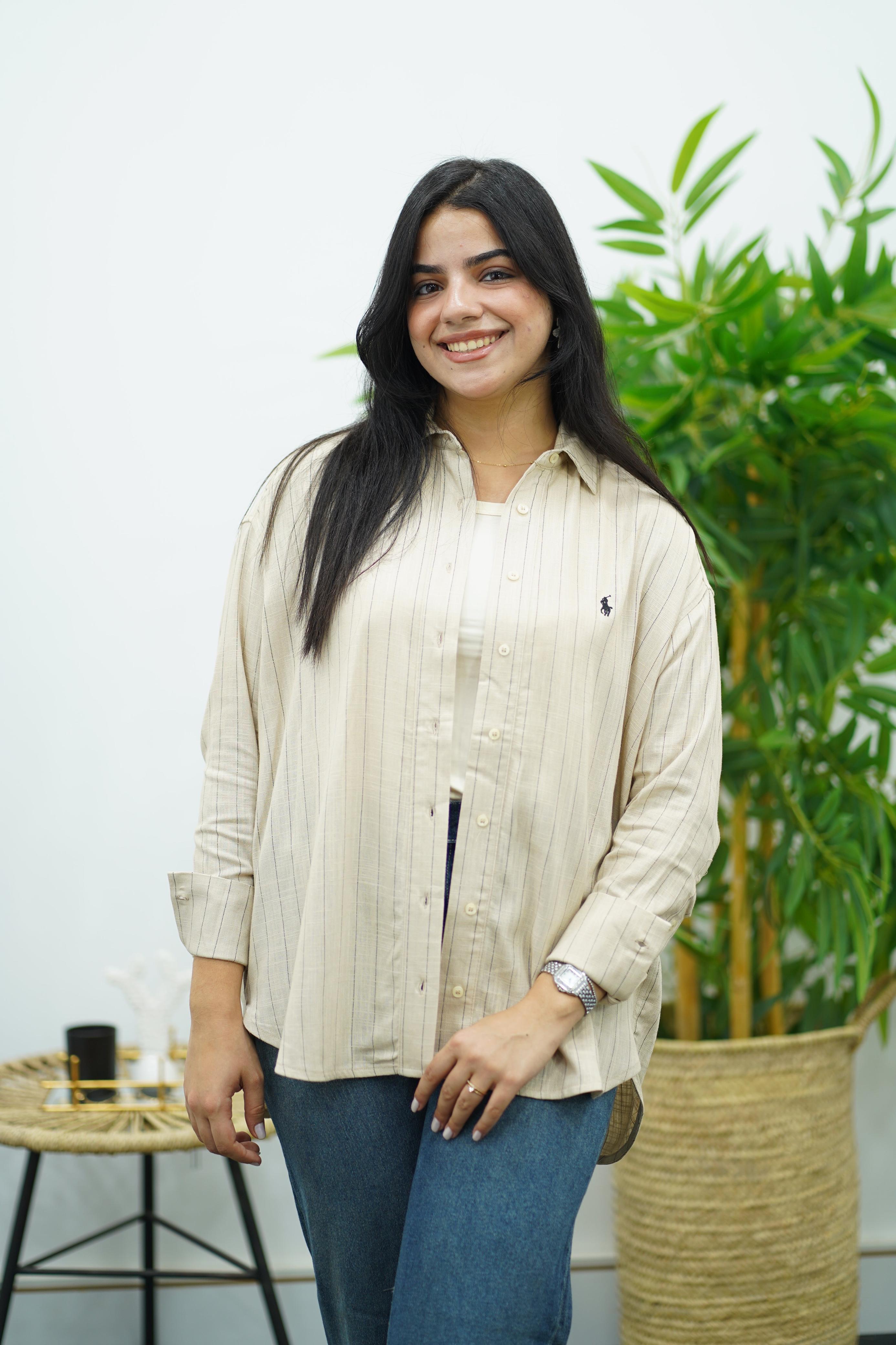 Chemises En lin Rayé -- Multi-Couleurs