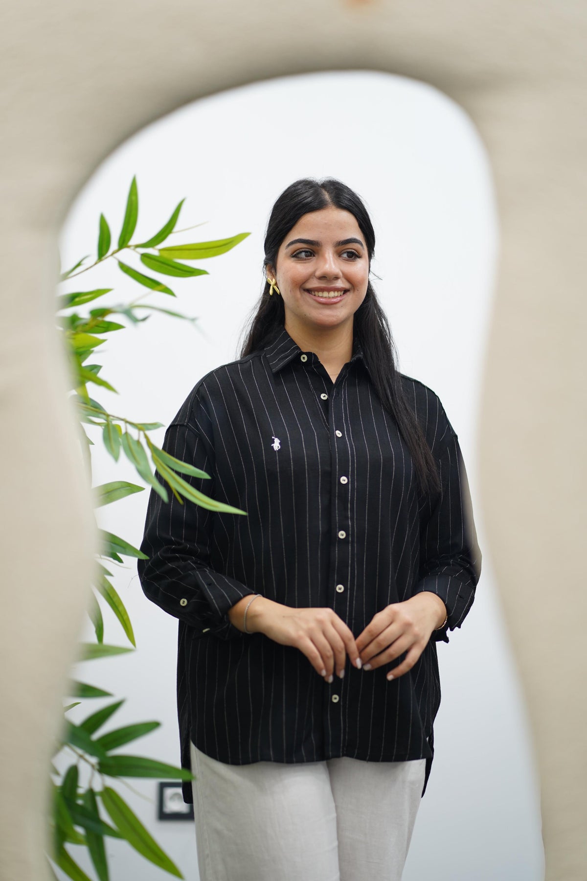 Chemises En lin Rayé -- Multi-Couleurs