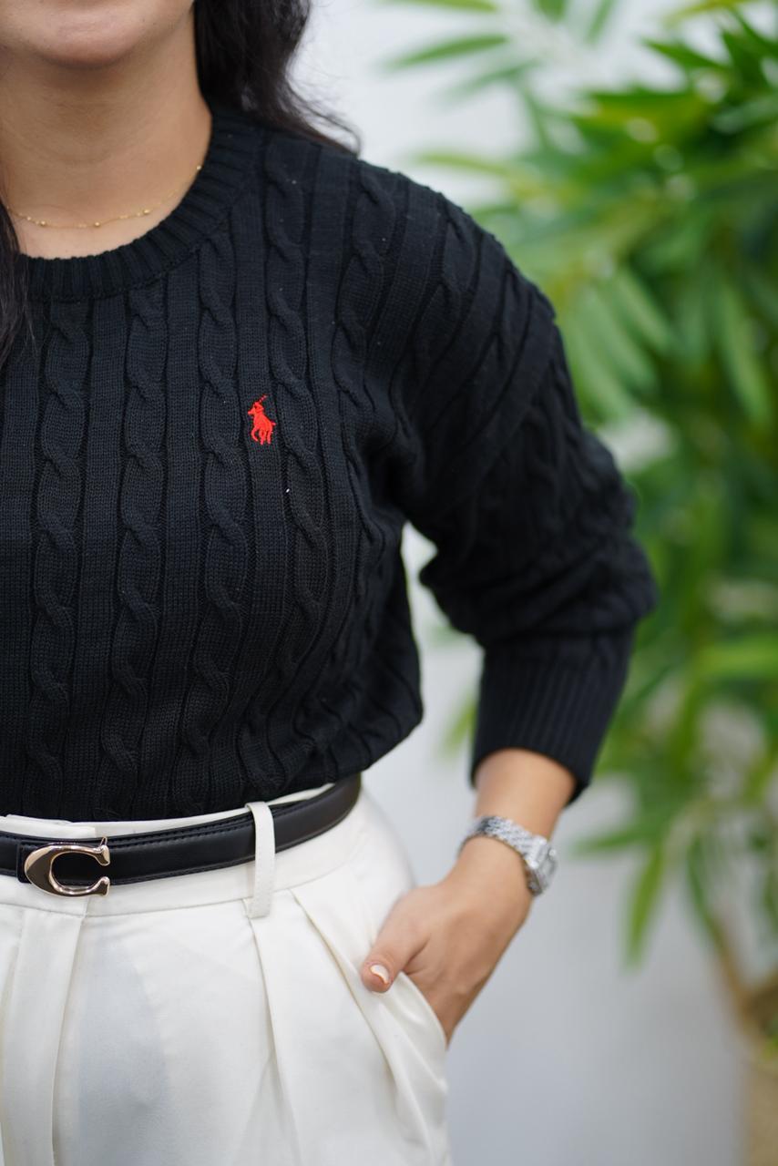 Pulls col rond en maille torsadée – Multi-Couleurs