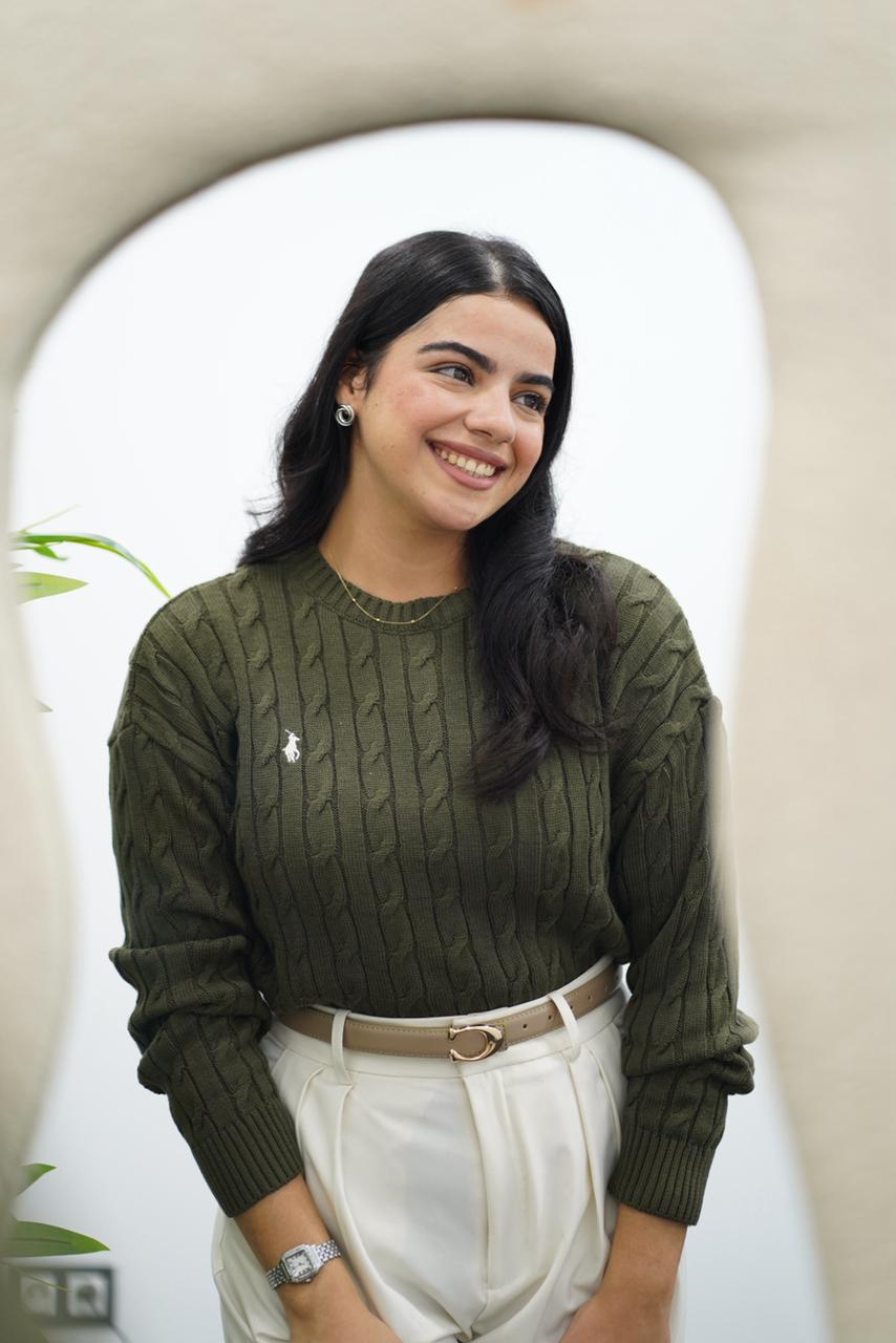 Pulls col rond en maille torsadée – Multi-Couleurs