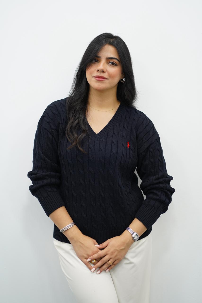 Pulls col V en maille torsadée