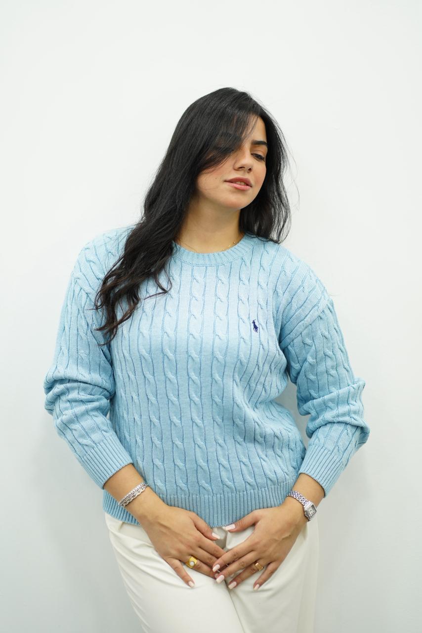 Pulls col rond en maille torsadée – Multi-Couleurs