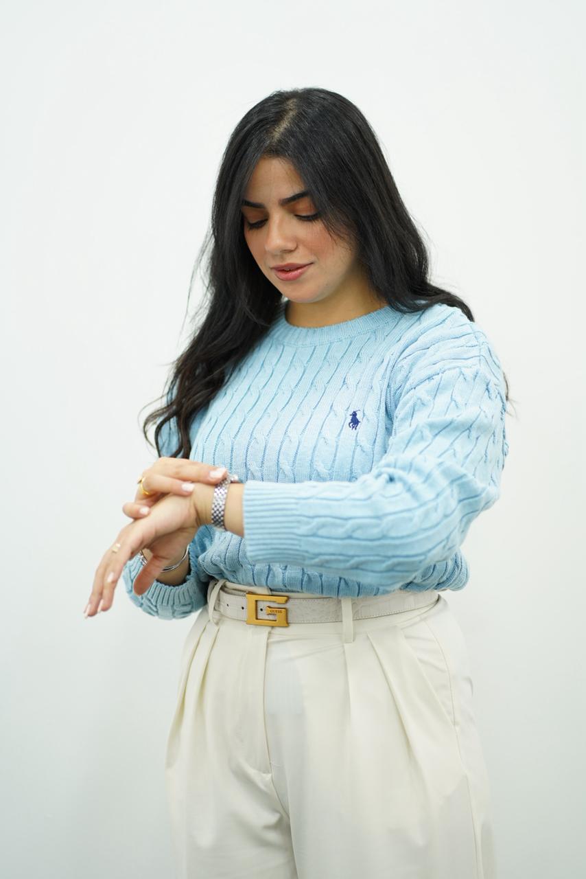 Pulls col rond en maille torsadée – Multi-Couleurs