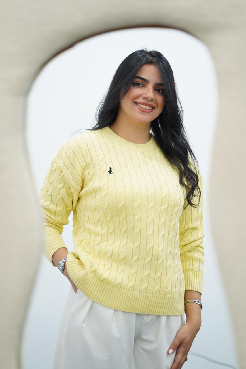 Pulls col rond en maille torsadée – Multi-Couleurs