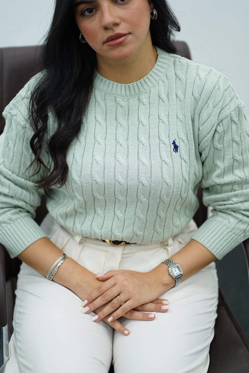 Pulls col rond en maille torsadée – Multi-Couleurs