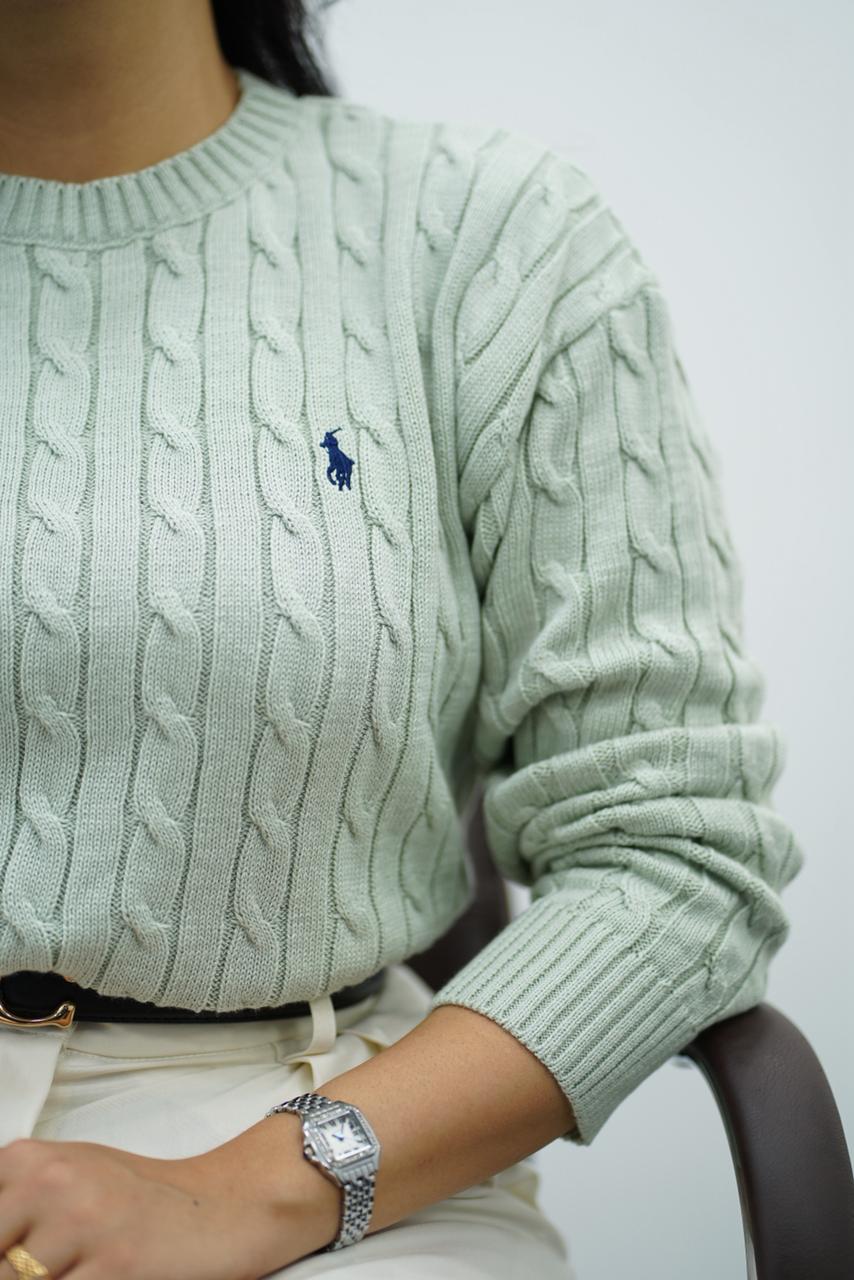 Pulls col rond en maille torsadée – Multi-Couleurs