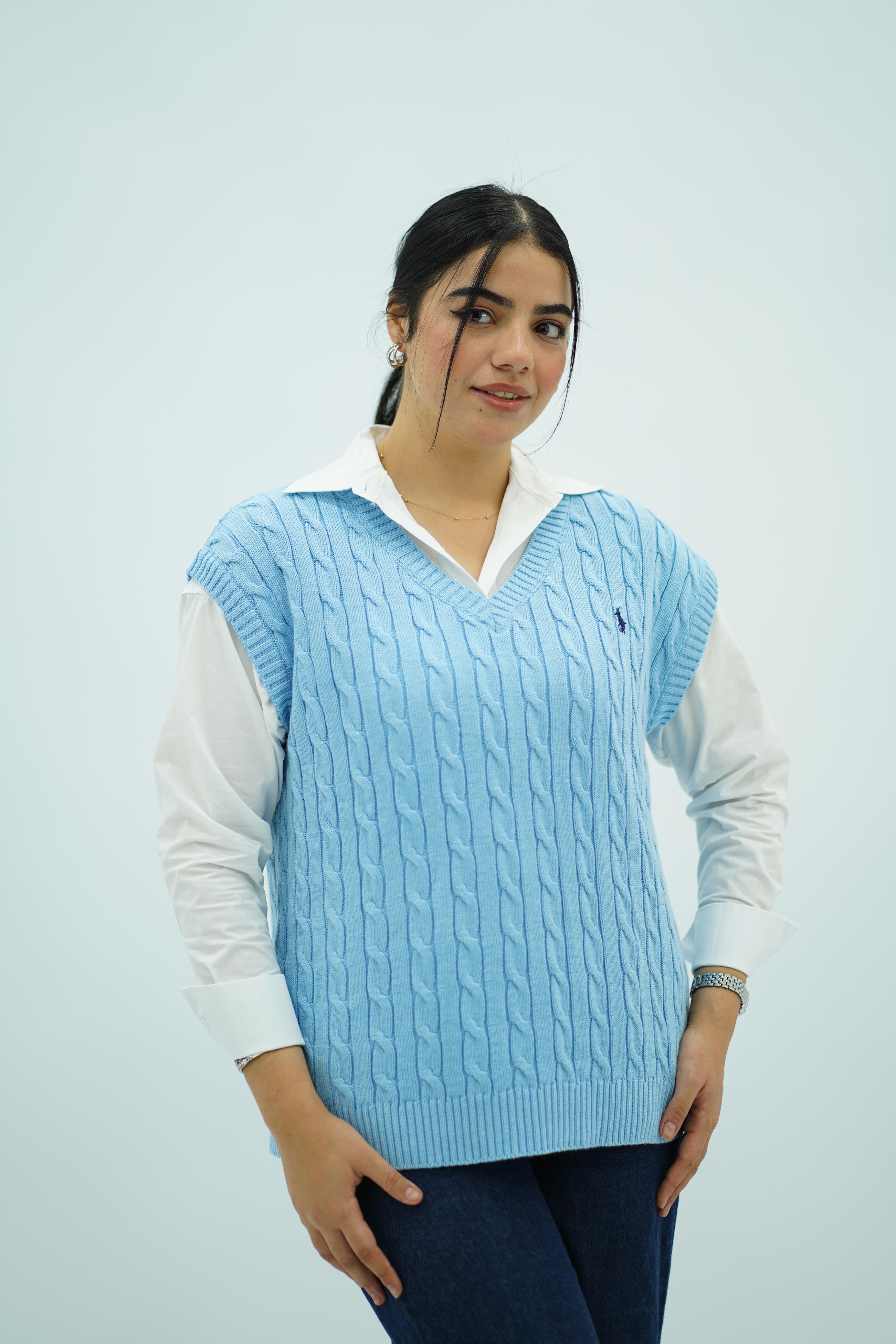 Gilets sans manches en maille torsadée -- Multi-Couleurs