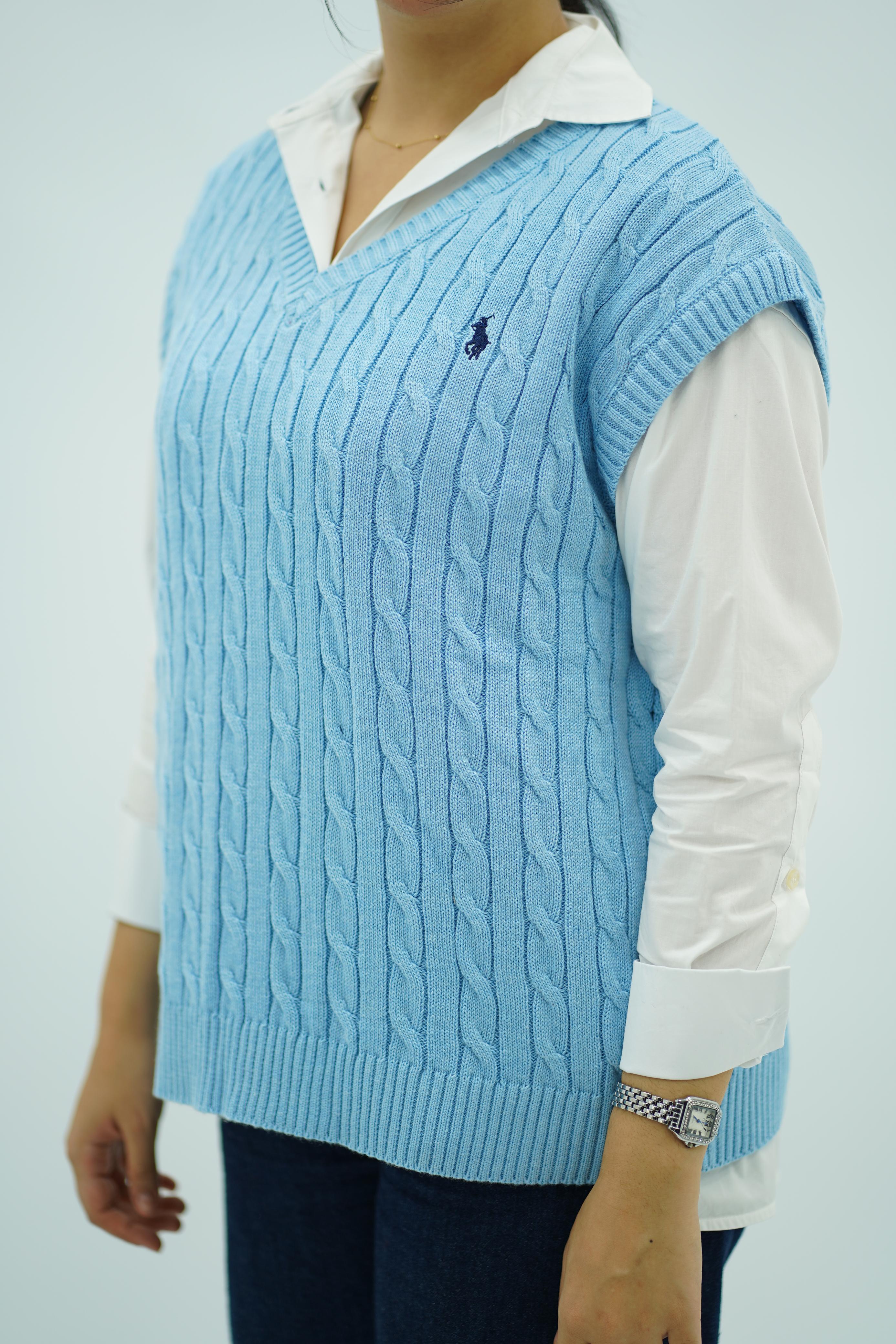 Gilets sans manches en maille torsadée -- Multi-Couleurs