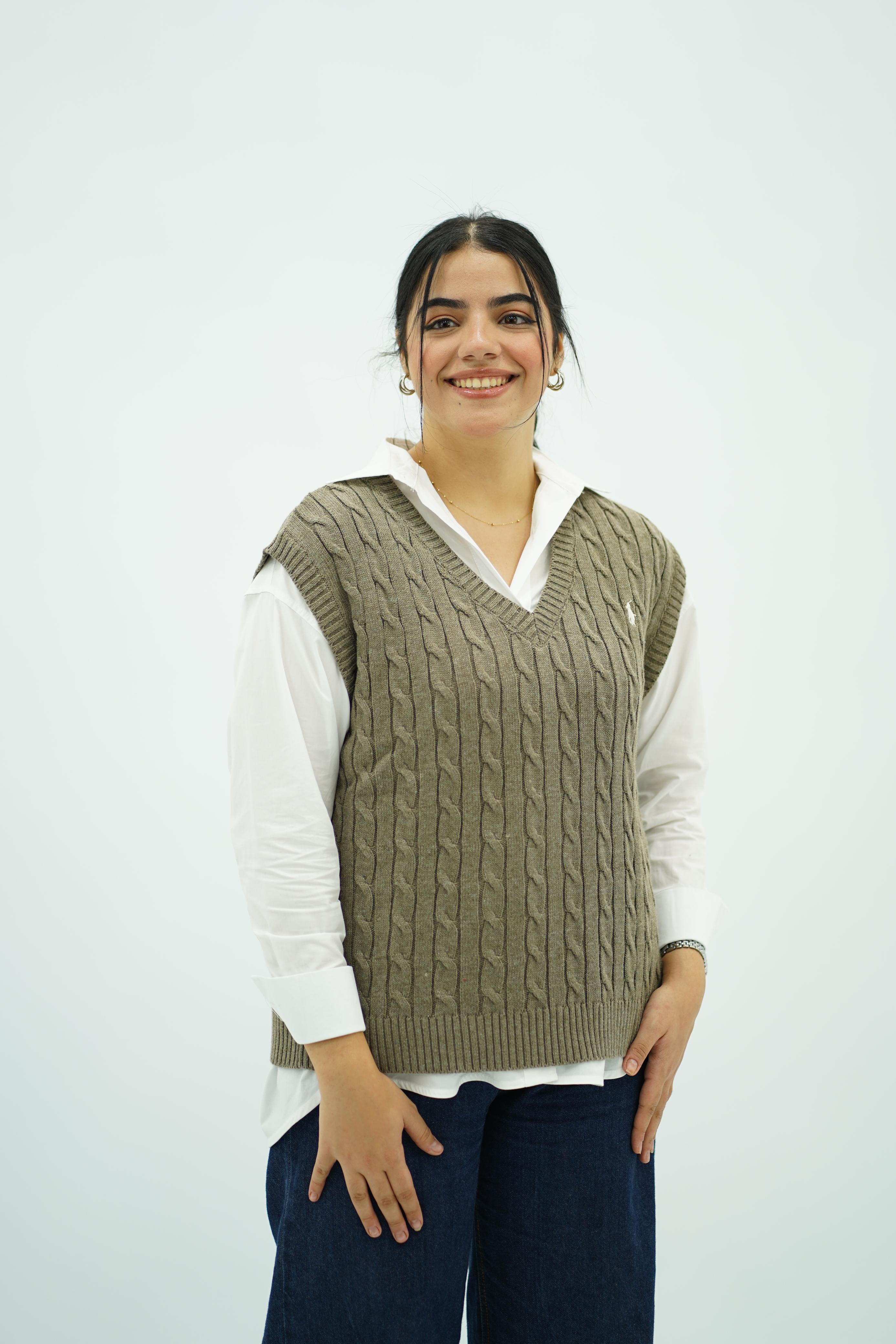 Gilets sans manches en maille torsadée -- Multi-Couleurs