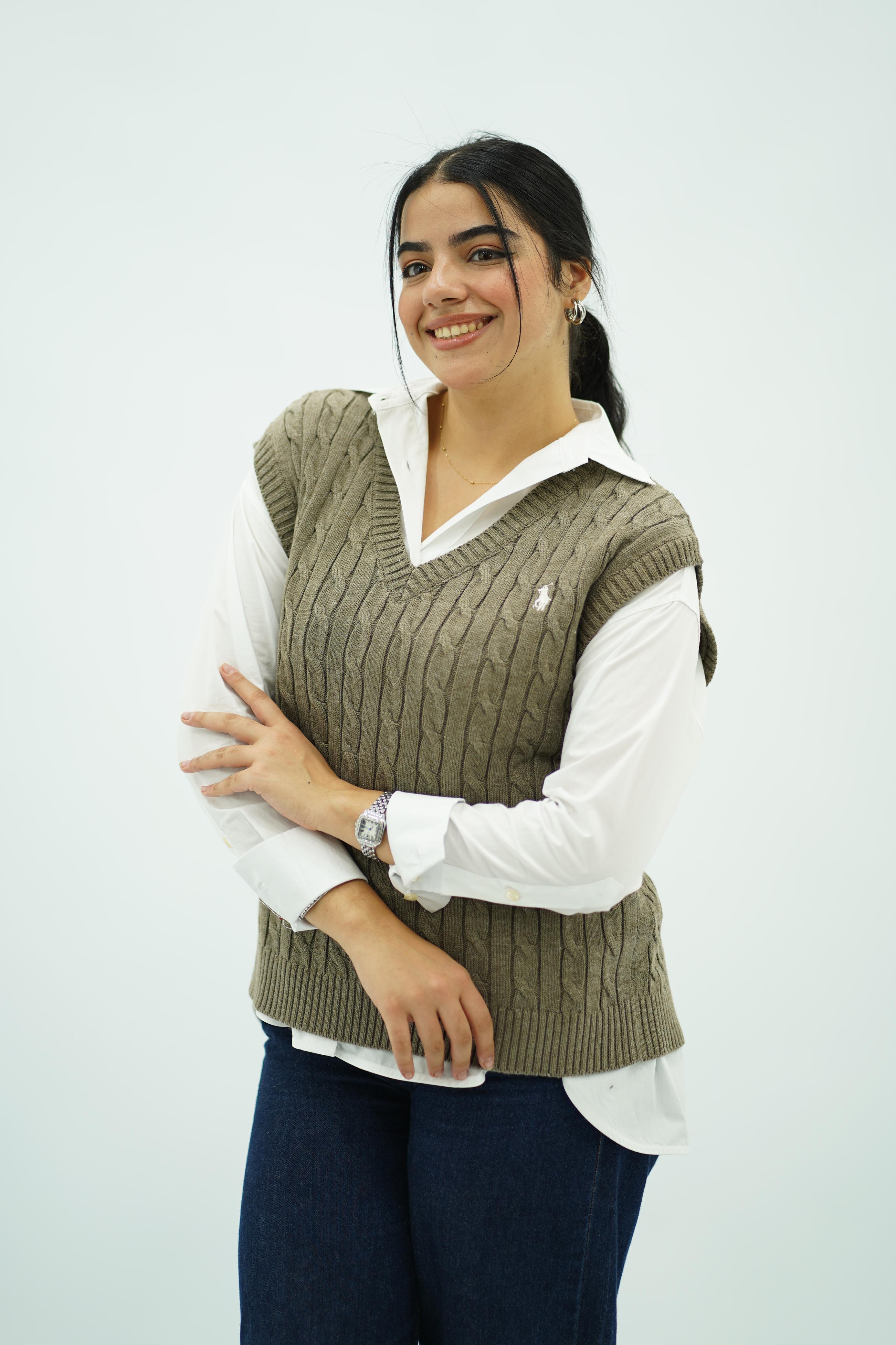 Gilets sans manches en maille torsadée -- Multi-Couleurs