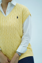 Gilets sans manches en maille torsadée -- Multi-Couleurs