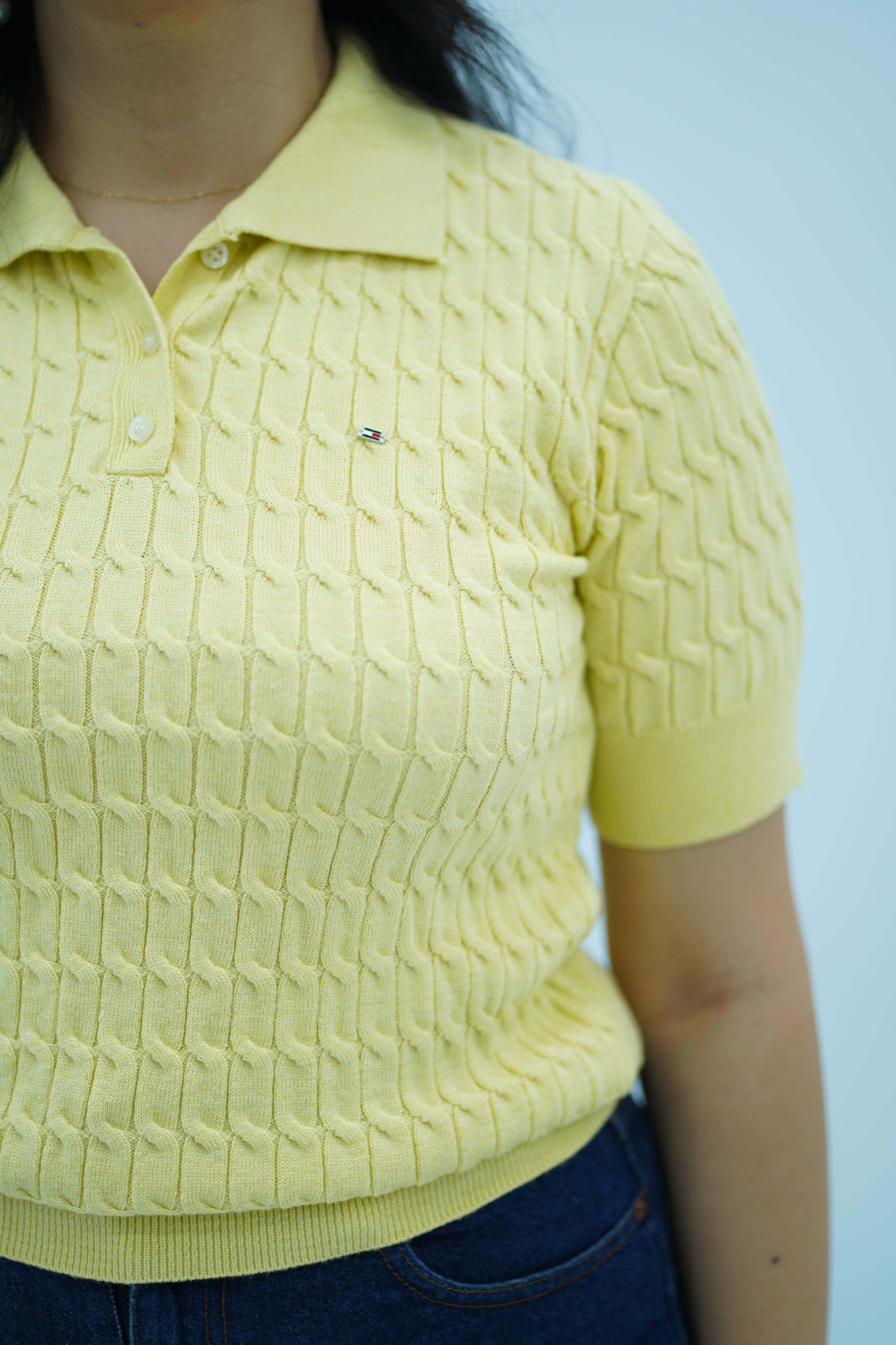 T-shirts à col polo texturé --- Multi-couleurs