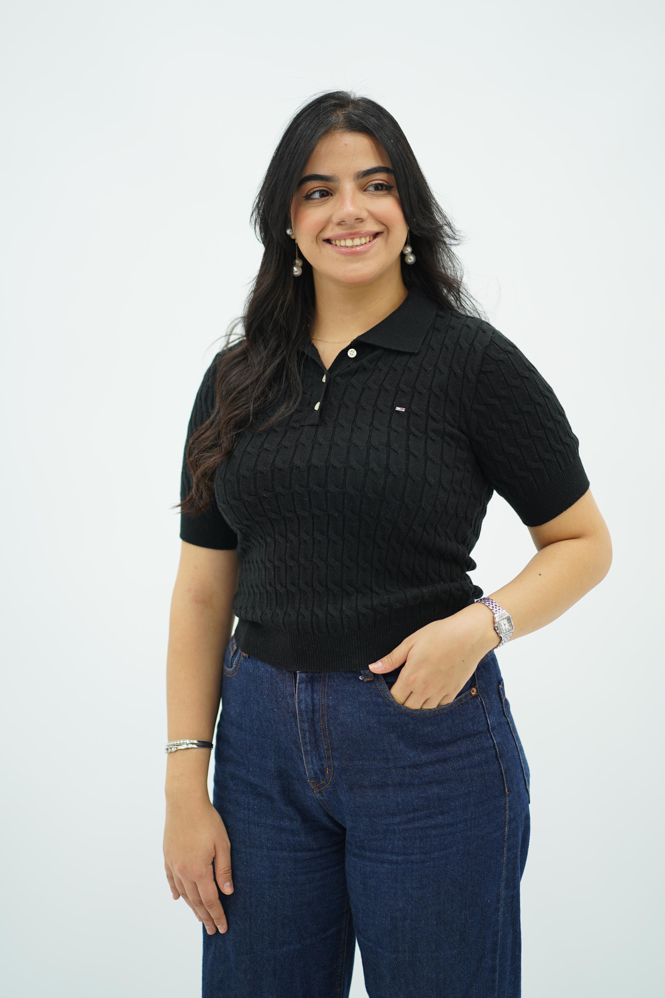 T-shirts à col polo texturé --- Multi-couleurs