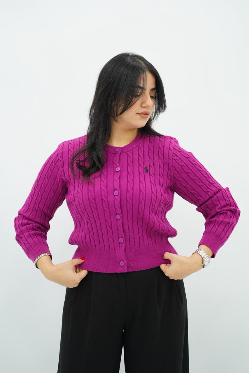 Pulls Cardigan Maille Tressée