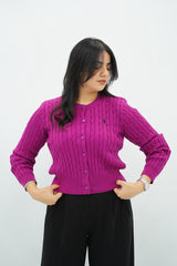 Pulls Cardigan Maille Tressée