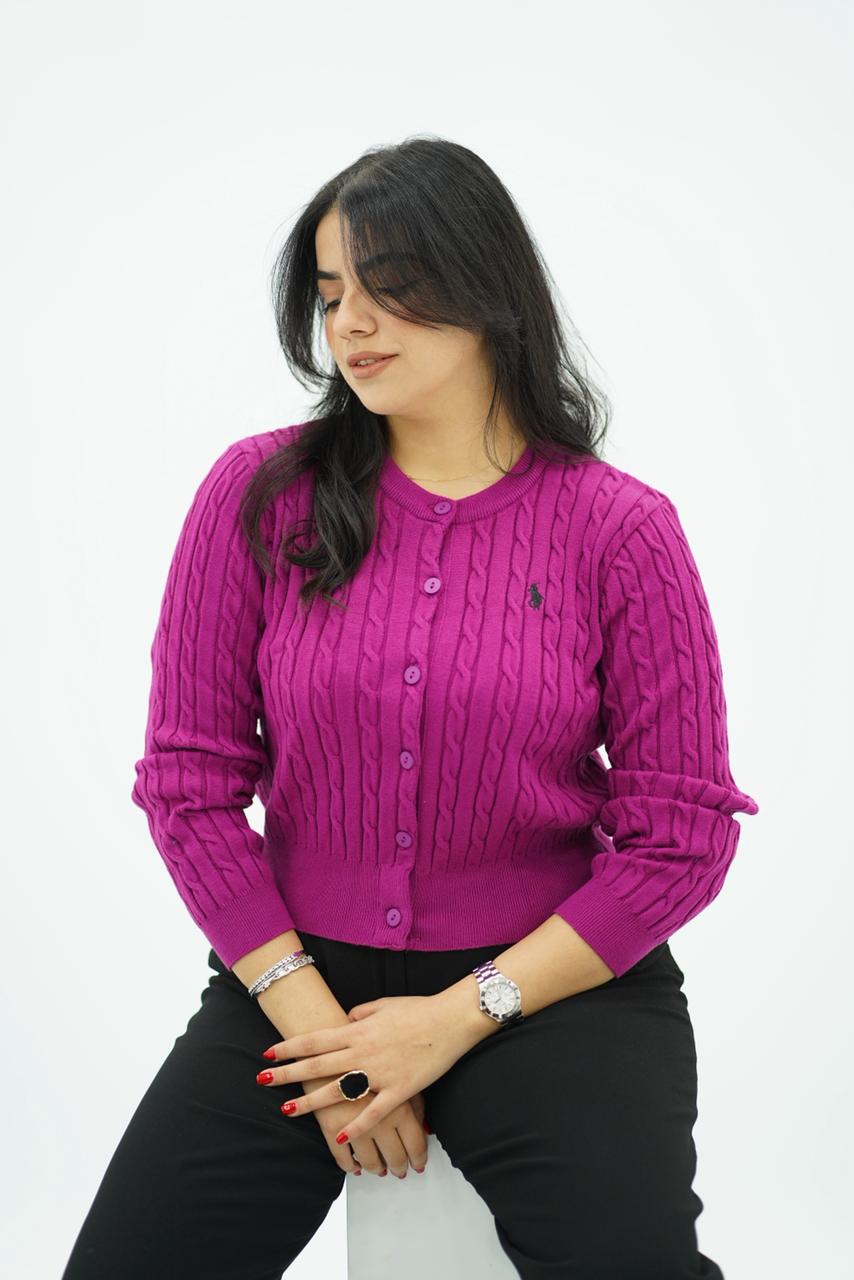 Pulls Cardigan Maille Tressée