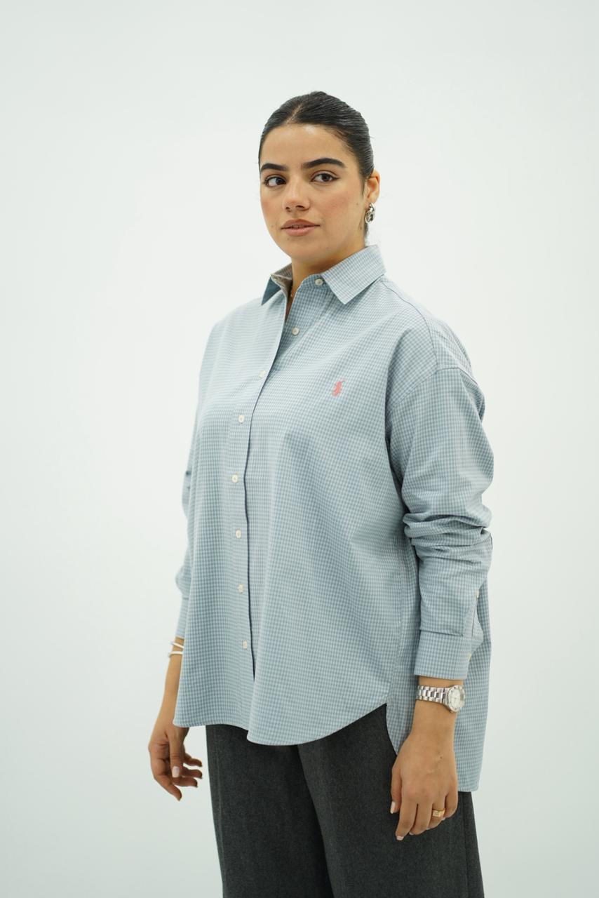 Chemises Polo Oversize à Carreaux