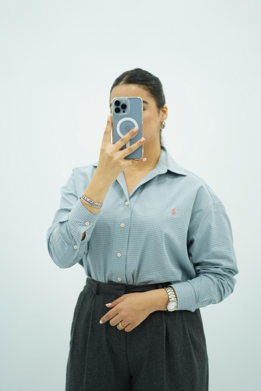 Chemises Polo Oversize à Carreaux