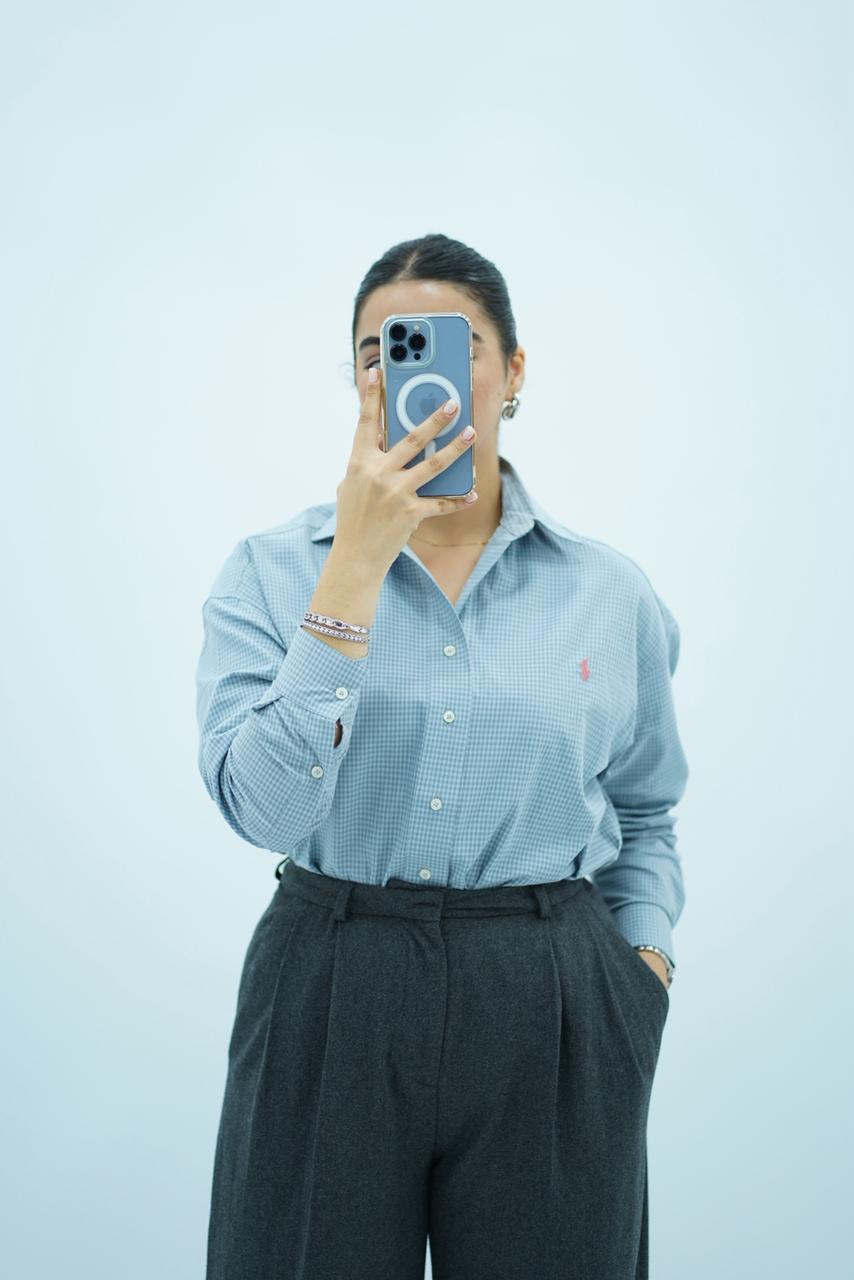 Chemises Polo Oversize à Carreaux