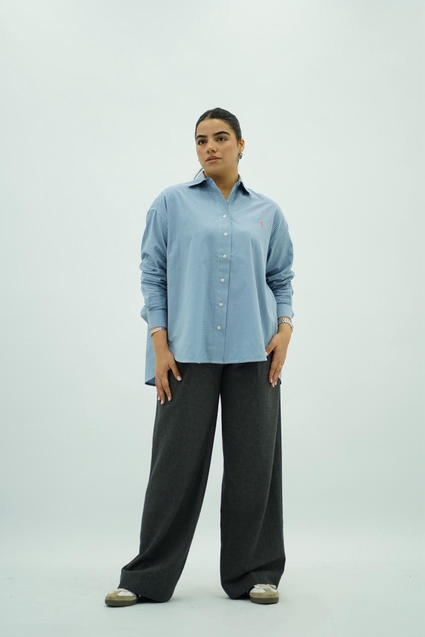 Chemises Polo Oversize à Carreaux