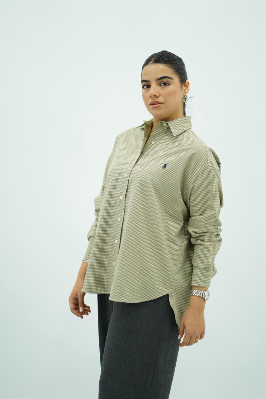 Chemises Polo Oversize à Carreaux