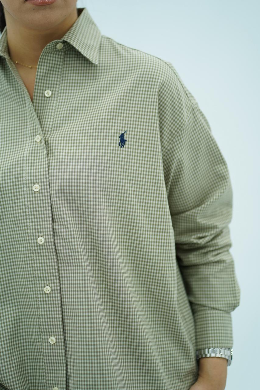 Chemises Polo Oversize à Carreaux