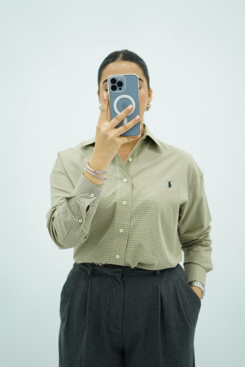 Chemises Polo Oversize à Carreaux